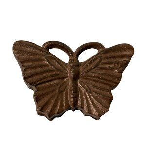 Vintage Cast Iron Butterfly Trinket Box